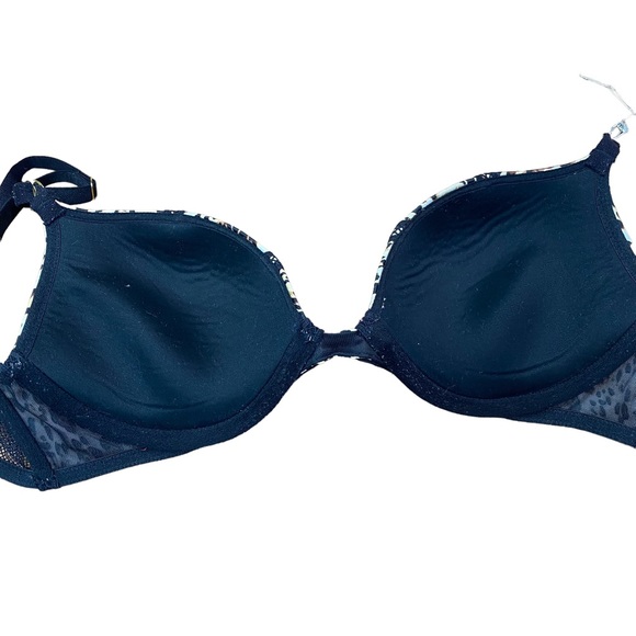 VICTORIA’S SECRET Very Sexy Leopard Print Lace & Mesh Trim Pigeonant Push Up Bra - Picture 6 of 12